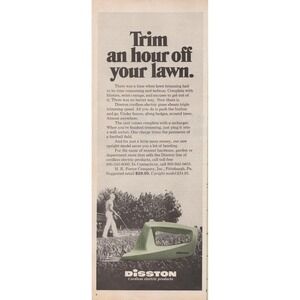 Disston Cordless Electric Grass Shears HK Porter Pittsburg PA Print Ad 1971